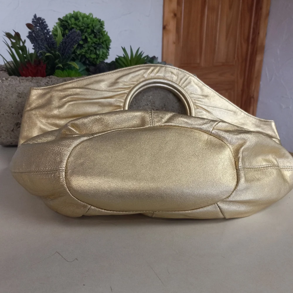 Hobo Brand, Giorgia Convertible Metallic Gold Leather Bag